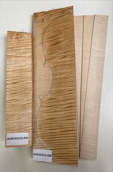 Set B+S+N Curly Maple Violin Master Grade, 2-pcs. back Unique Piece #CG206